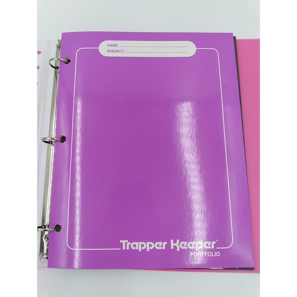 Mead Original Trapper Keeper 1" Binder Retro Portfolio Vintage Style Sunset, PNK - Picture 4 of 6